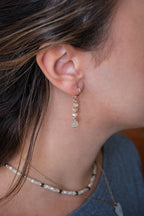 Serein Earrings - Serpentine Jade & Shell