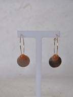 Soldis Earrings - Shell & Yellow Jade