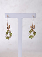 Papilio Earrings - Peridot & Freshwater Pearls
