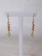 Serein Earrings - Serpentine Jade & Shell