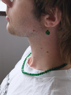 Mossa Earrings - Green Agate
