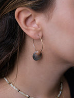 Soldis Earrings - Shell & Yellow Jade