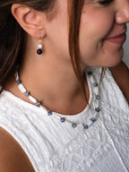Skärgård Necklace - Blue Lace Agate & Mother of Pearl