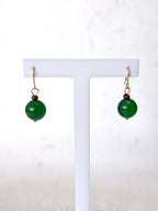 Mossa Earrings - Green Agate