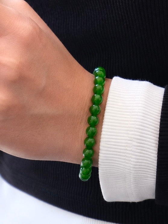 Mossa Bracelet - Green Chalcedony