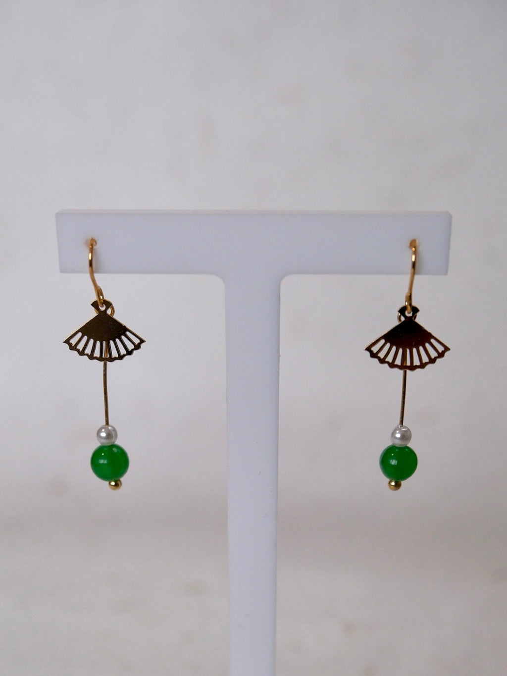 Dagg Earrings - Green Agate