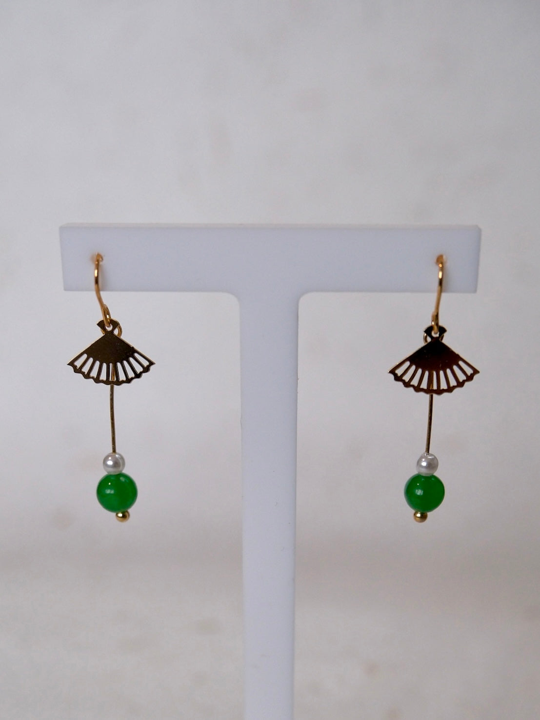 Dagg Earrings - Green Agate