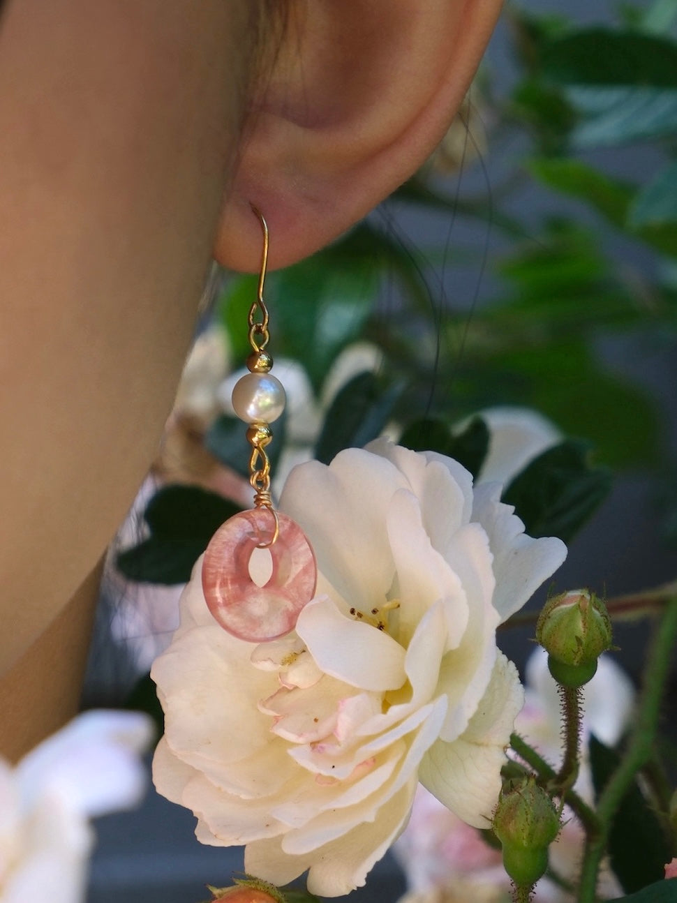 Lueur Earrings - Nanhong Agate