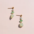 Källa Earrings - Aventurine & Green Strawberry Quartz