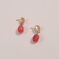 Linnea Earrings - Rose Quartz