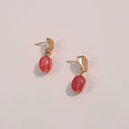 Linnea Earrings - Rose Quartz