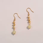 Serein Earrings - Serpentine Jade & Shell