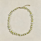 Glänta Necklace - White Quartz & Peridot