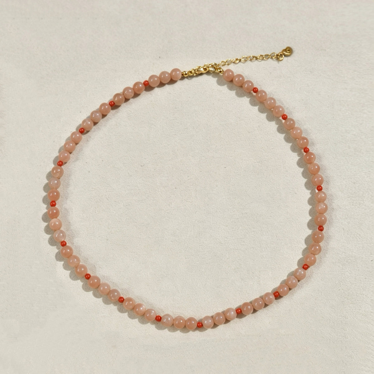 Glint Necklace - Sunstone & Red Coral
