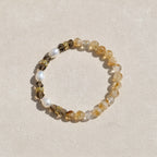 Apricus Bracelet - Yellow Phantom Quartz & Freshwater Pearl