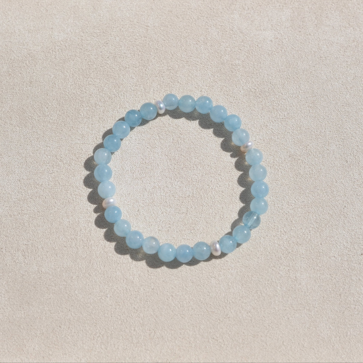 Nereid Bracelet - Aquamarine & Freshwater Pearls