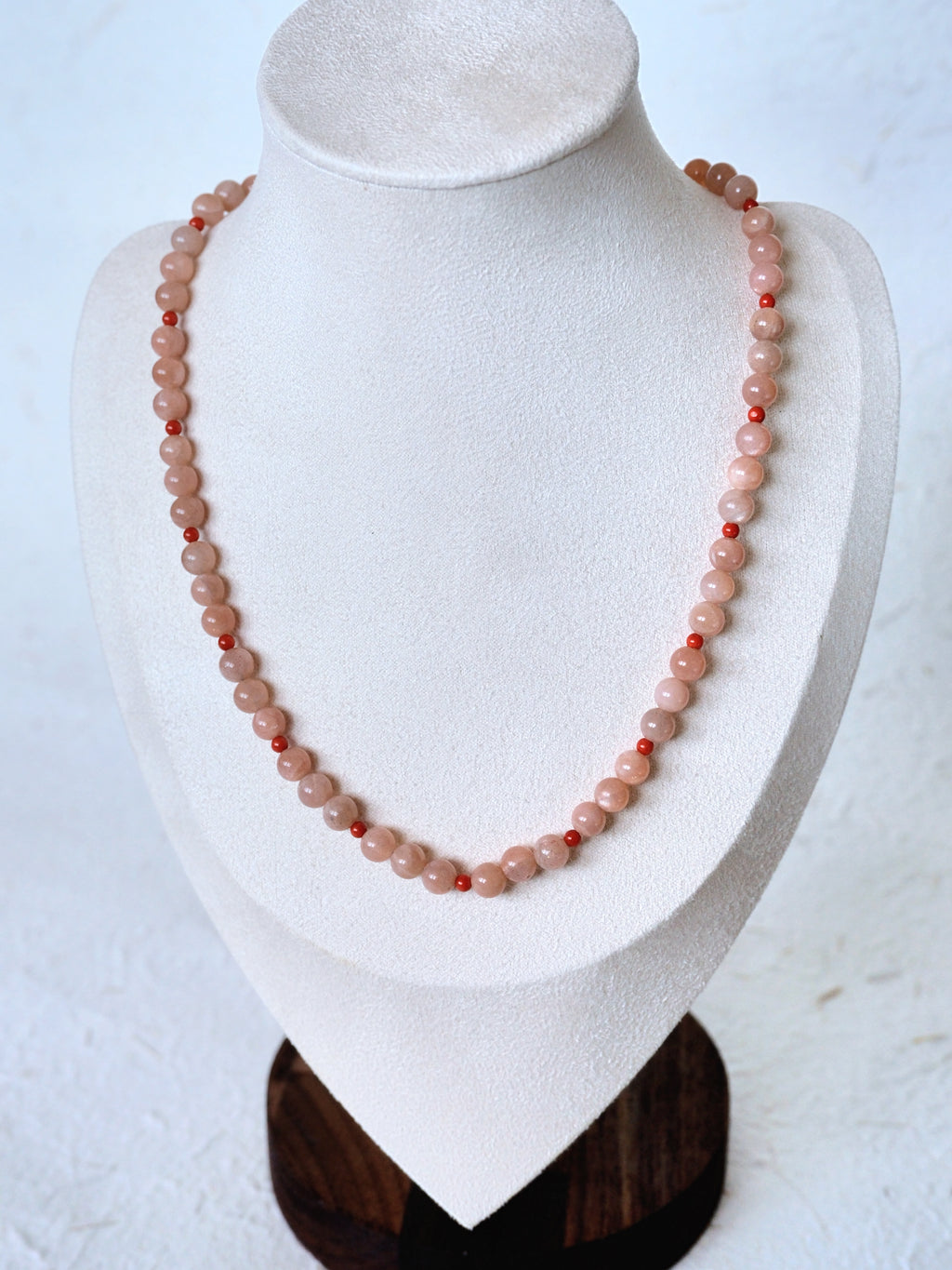 Glint Necklace - Sunstone & Red Coral
