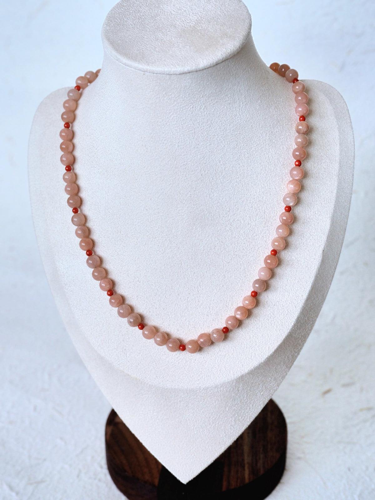 Glint Necklace - Sunstone & Red Coral