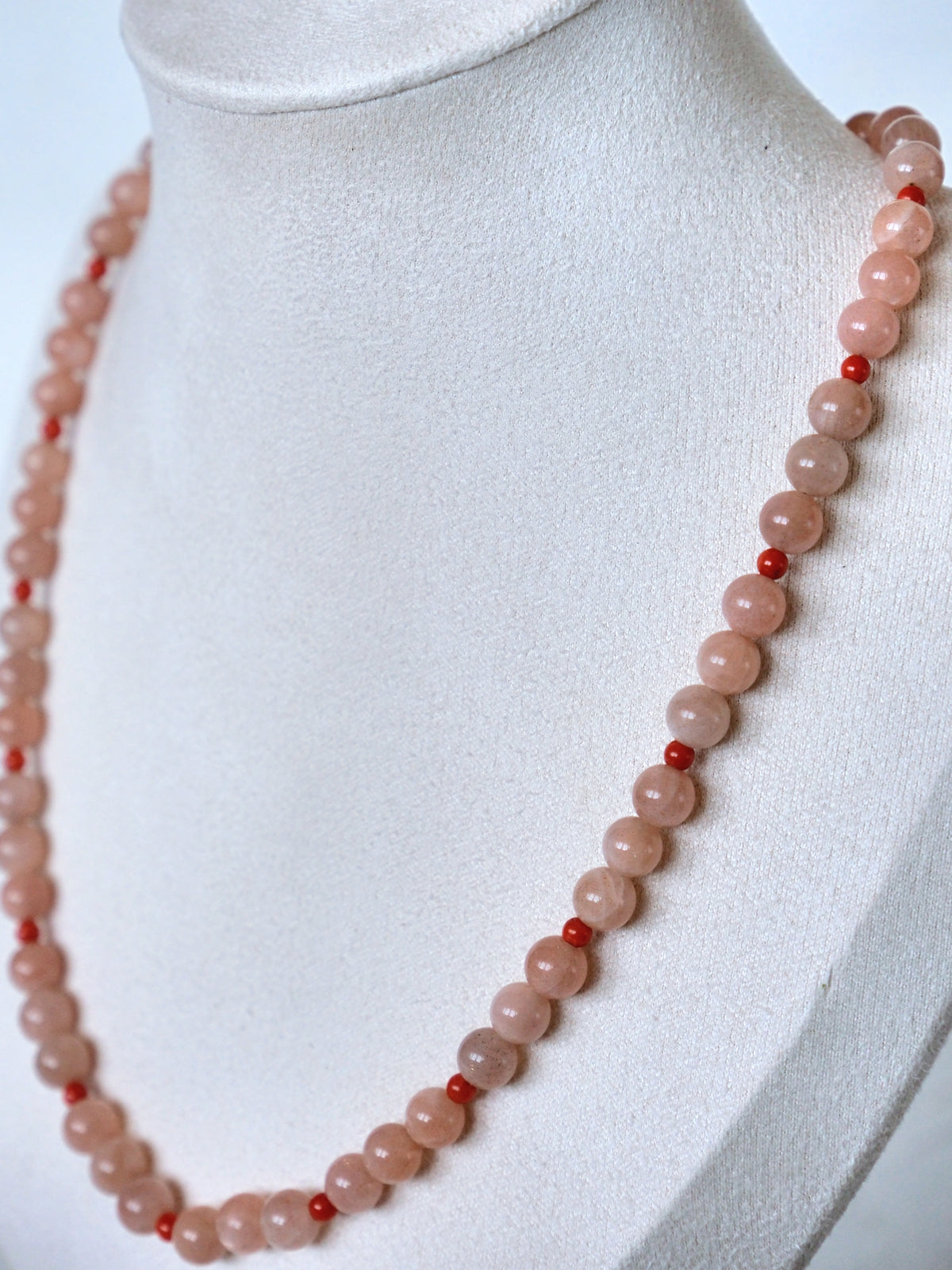 Glint Necklace - Sunstone & Red Coral