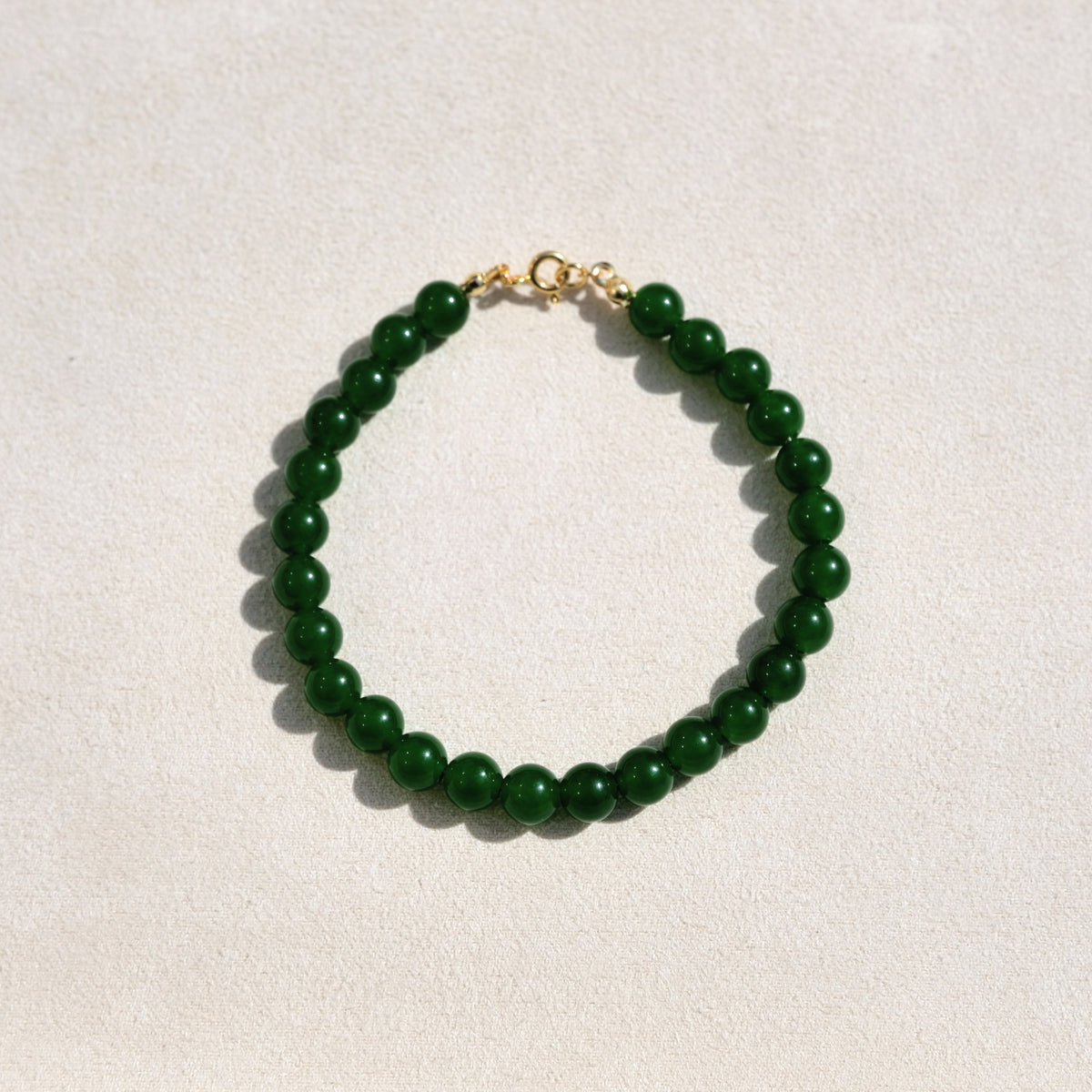 Mossa Bracelet - Green Chalcedony